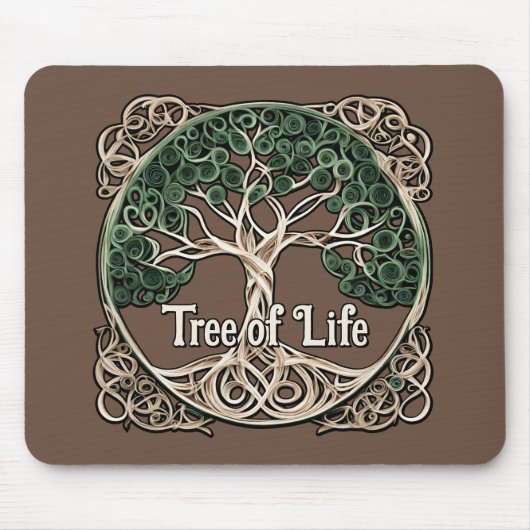 Baum des Lebenspapiers Mousepad (Vorne)