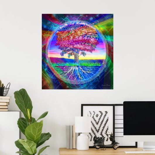 Baum des Lebenssegens Poster (Heimbüro)