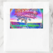 Baum des Lebenssegens Rechteckiger Aufkleber (Tasche)