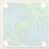 Baum des lebensspiralen Fraktals Glasuntersetzer (Rückseite)