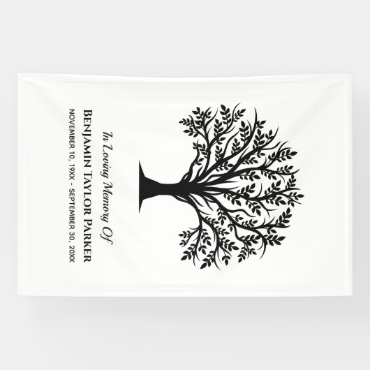 Baum des Lebensunterhalts Beileid Beerdigungsdenkm Banner (Horizontal)