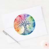 Baum des Lebenswassers Runder Aufkleber (Umschlag)