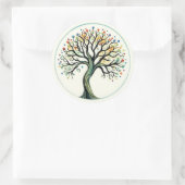 Baum des Lebenswassers Runder Aufkleber (Tasche)