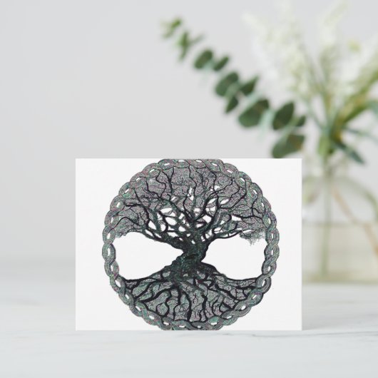 Baum des Lebenszirkels Postkarte (Stehend Vorderseite)