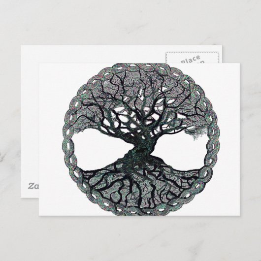 Baum des Lebenszirkels Postkarte (Vorne/Hinten)