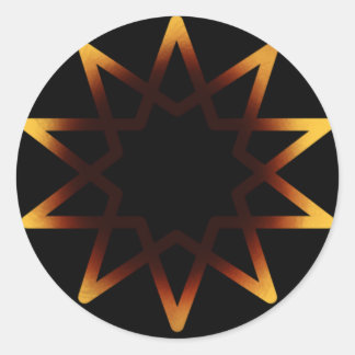 Baum des lebhaften Orangen-Symbols Runder Aufkleber