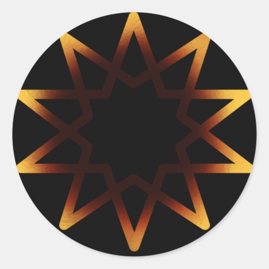 Baum des lebhaften Orangen-Symbols Runder Aufkleber (Vorderseite)