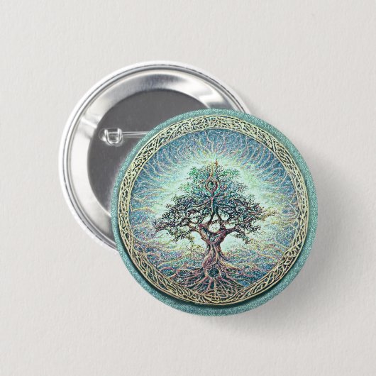 Baum des Lichts des Lebens Button (Vorne & Hinten)