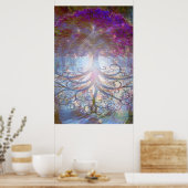 Baum des Lichts im Inneren Poster (Küche)