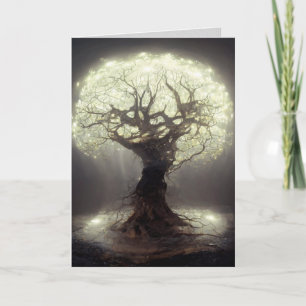 Baum des Lichts Ruhe Grußkarte/Notizkarte Karte