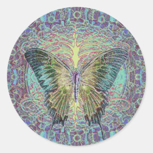 Baum des Life-Shops Runder Aufkleber
