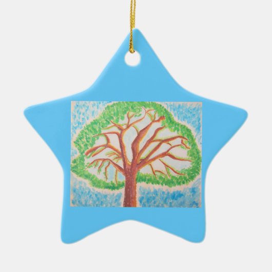 Baum des Life-Star-Ornaments Keramikornament (Vorne)