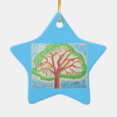 Baum des Life-Star-Ornaments Keramikornament (Hinten)