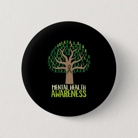 Baum des nationalen Monats der Bewusstseinsbildung Button (Vorderseite)