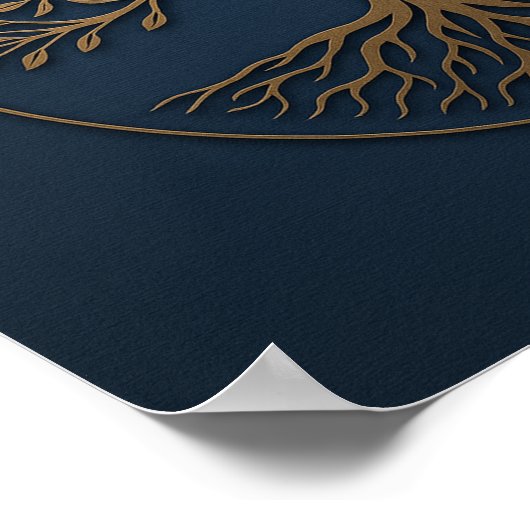 Baum des Navy Bronze Poster (Ecke)