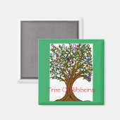 Baum des Ribbons Magnet (Vorderseite/Rückseite)