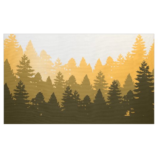 Baum- des WaldesSilhouette-Illustration Stoff (Yard (91,4 cm))