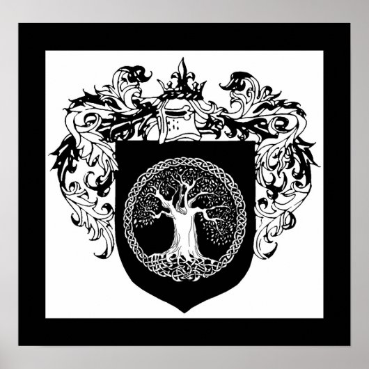Baum des Wappen Poster (Vorne)