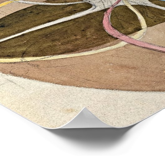 Baum des Wissens, Nr. 1, 1915, von Hilma af Klint Poster (Ecke)