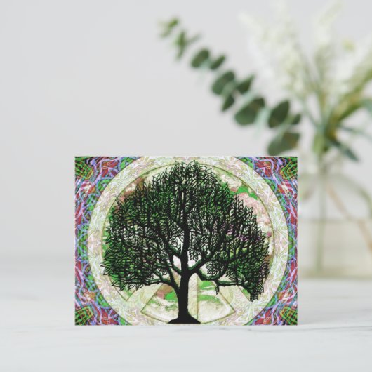 Baum des Wohlstands Postkarte (Stehend Vorderseite)