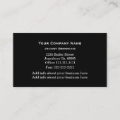 Baum-Dienstleistungsunternehmen-Karte Visitenkarte (Rückseite)