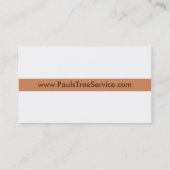 Baum-Dienstleistungsunternehmen-Karte Visitenkarte (Rückseite)