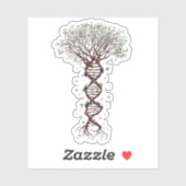 Baum DNA Genetik Biologie Umwelt Aufkleber (Blatt)
