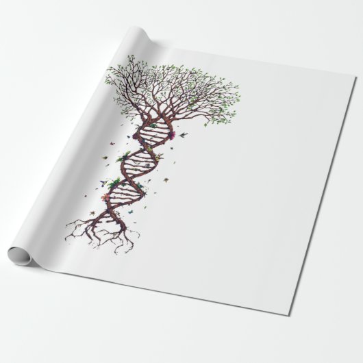 Baum DNA Genetik Biologie Umwelt Geschenkpapier (Ungerollt)