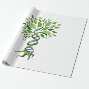 Baum DNA Genetik Biologie Umwelt Geschenkpapier