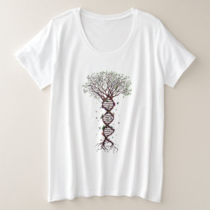 Baum DNA Genetik Biologie Umwelt Große Größe T-Shirt