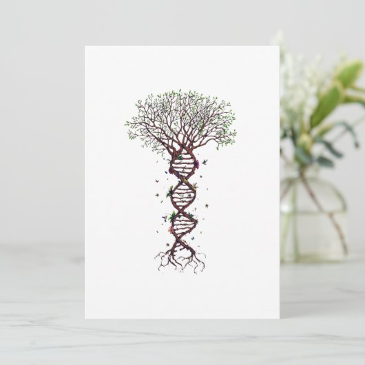 Baum DNA Genetik Biologie Umwelt Save The Date (Stehend Vorderseite)