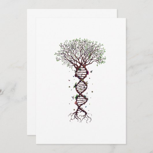 Baum DNA Genetik Biologie Umwelt Save The Date (Vorne/Hinten)