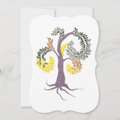 Baum durch Abtei Einladung (Vorderseite)