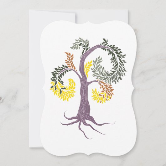 Baum durch Abtei Einladung (Vorderseite)