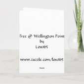 Baum durch das Meer Geburtstagskarte Karte (Rückseite)