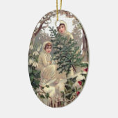 Baum-Einkaufen Keramikornament (Links)