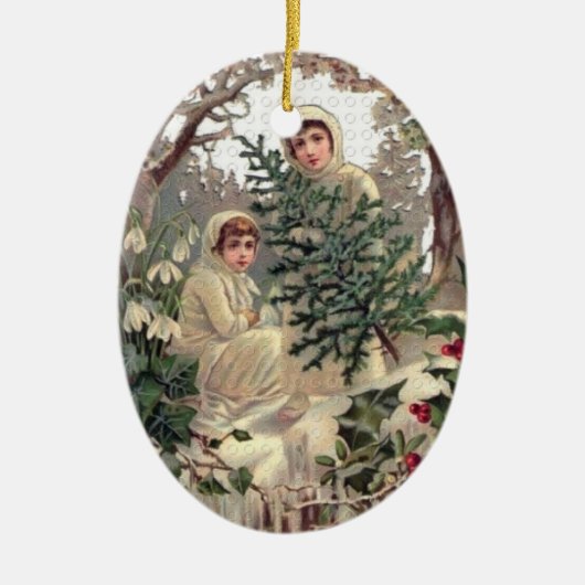 Baum-Einkaufen Keramikornament (Vorne)