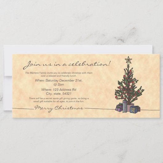 Baum, Einladung 9.25"x4" (Rückseite)