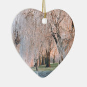 Baum-Eis bedeckte Weide Keramik Ornament (Rechts)