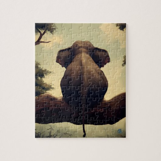 Baum Elefant - Puzzle (Vertikal)