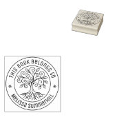 Baum-Exlibris Rund Gummistempel (Stempel)