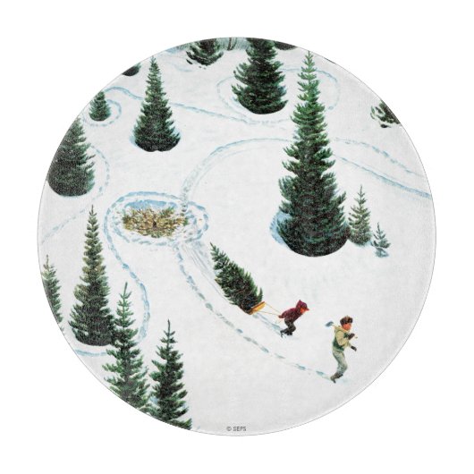 Baum fällen schneidebrett (Vorderseite)