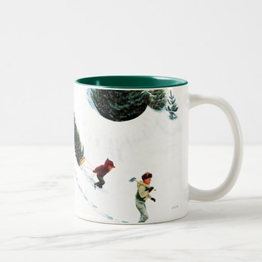 Baum fällen zweifarbige tasse (Rechts)