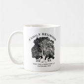Baum-Familien-Wiedersehen-Andenken personalisiert Kaffeetasse (Links)