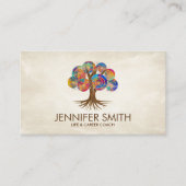 Baum - farbenfrohe Spiralzweige Visitenkarte (Vorderseite)