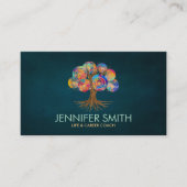 Baum - farbenfrohe Spiralzweige Visitenkarte (Vorderseite)