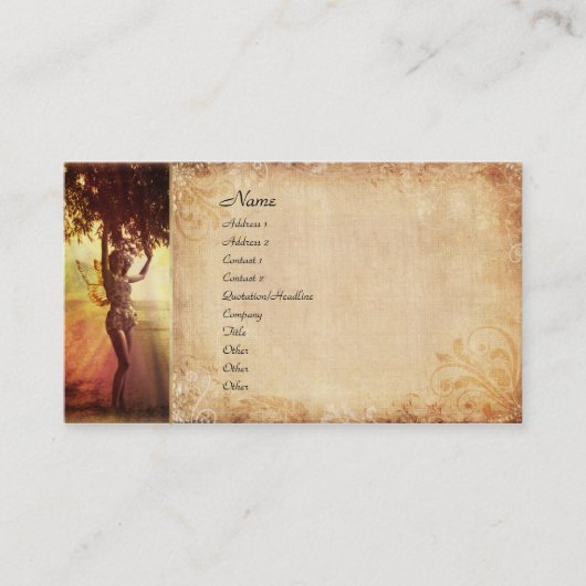 Baum-Fee Visitenkarte (Vorderseite)