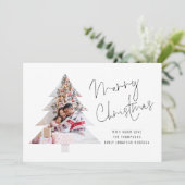 Baum Form Foto 2026 Kalender Frohe Weihnachten (Stehend Vorderseite)