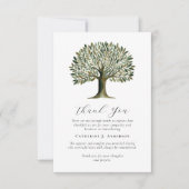 Baum Foto Beileid Beerdigung Gedenkstätte Dankeskarte (Vorderseite)