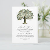 Baum Foto Beileid Beerdigung Gedenkstätte Dankeskarte (Stehend Vorderseite)